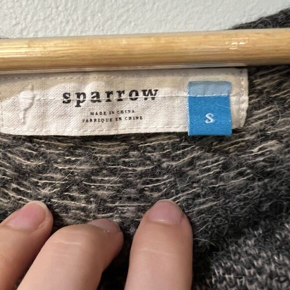 Anthropologie Sparrow Sweater Dress Size Small Gray Alpaca Wool Long Sleeve - Picture 6 of 10
